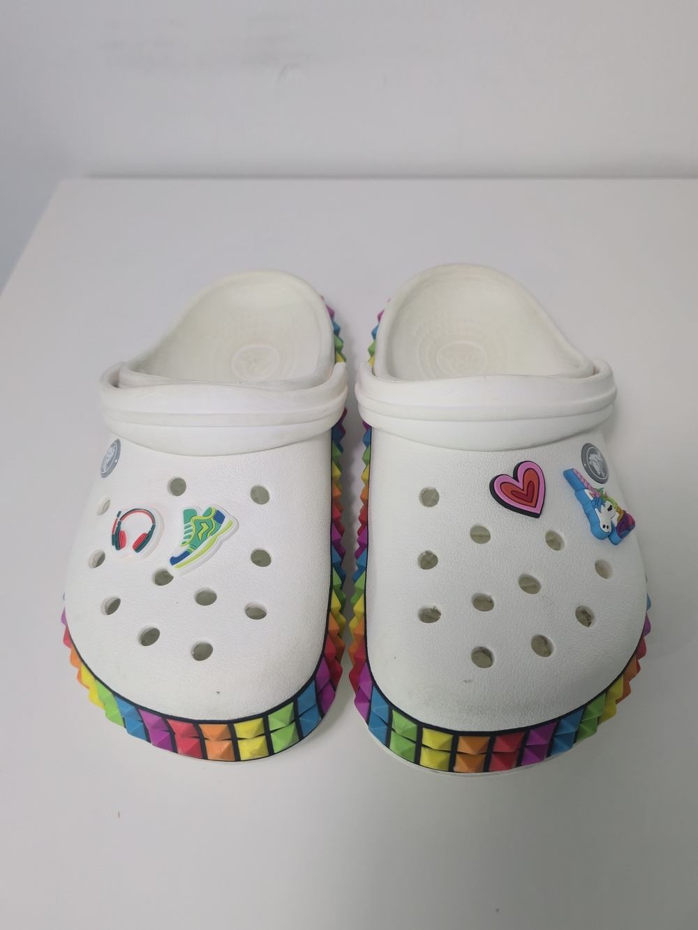 Crocs Rainbow Platform Clogs Unisex M6 W8